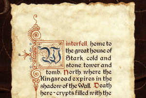 Game of Thrones parchment