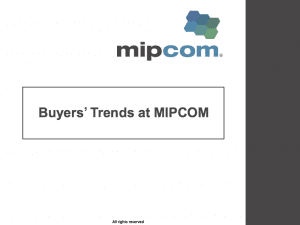 Buyers' Trends at MIPCOM