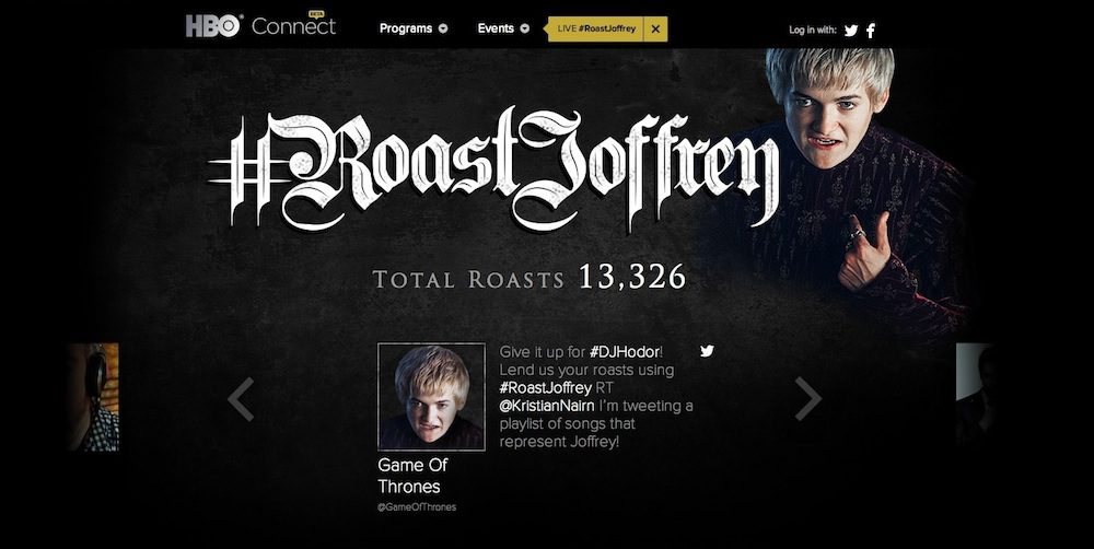 Roast Joffrey Social Event