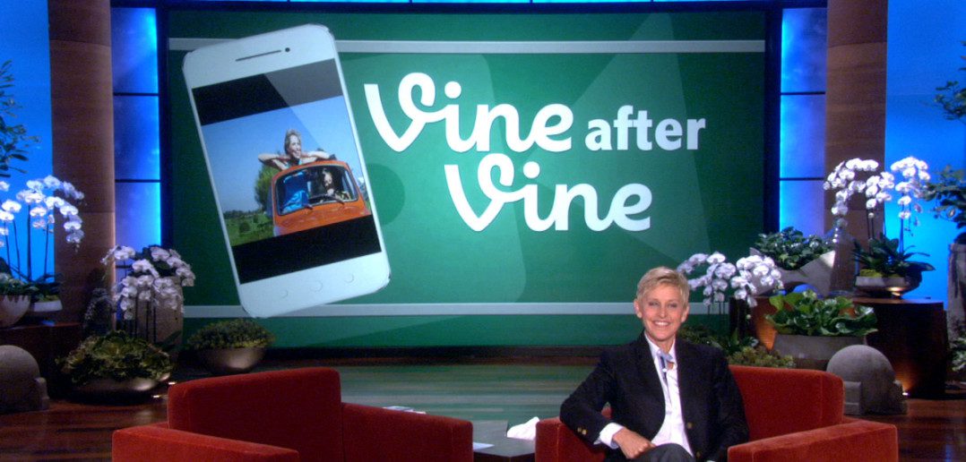 Ellen DeGeneres Show Vine first screen