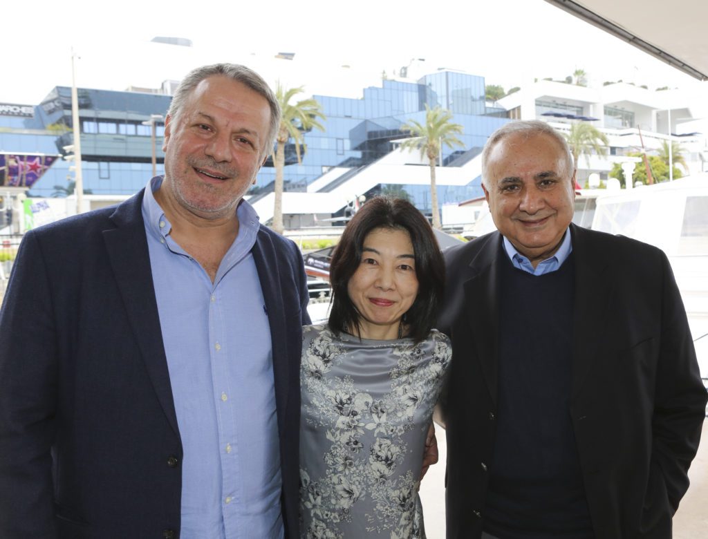 Medyapim's Fatih Aksoy (left), Nippon TV's Cindy Chino, and MF Yapim's Faruk Bayhan