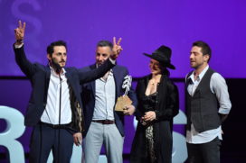 The team from Israel’s When Heroes Fly after winning the CANNESERIES award for Best Series